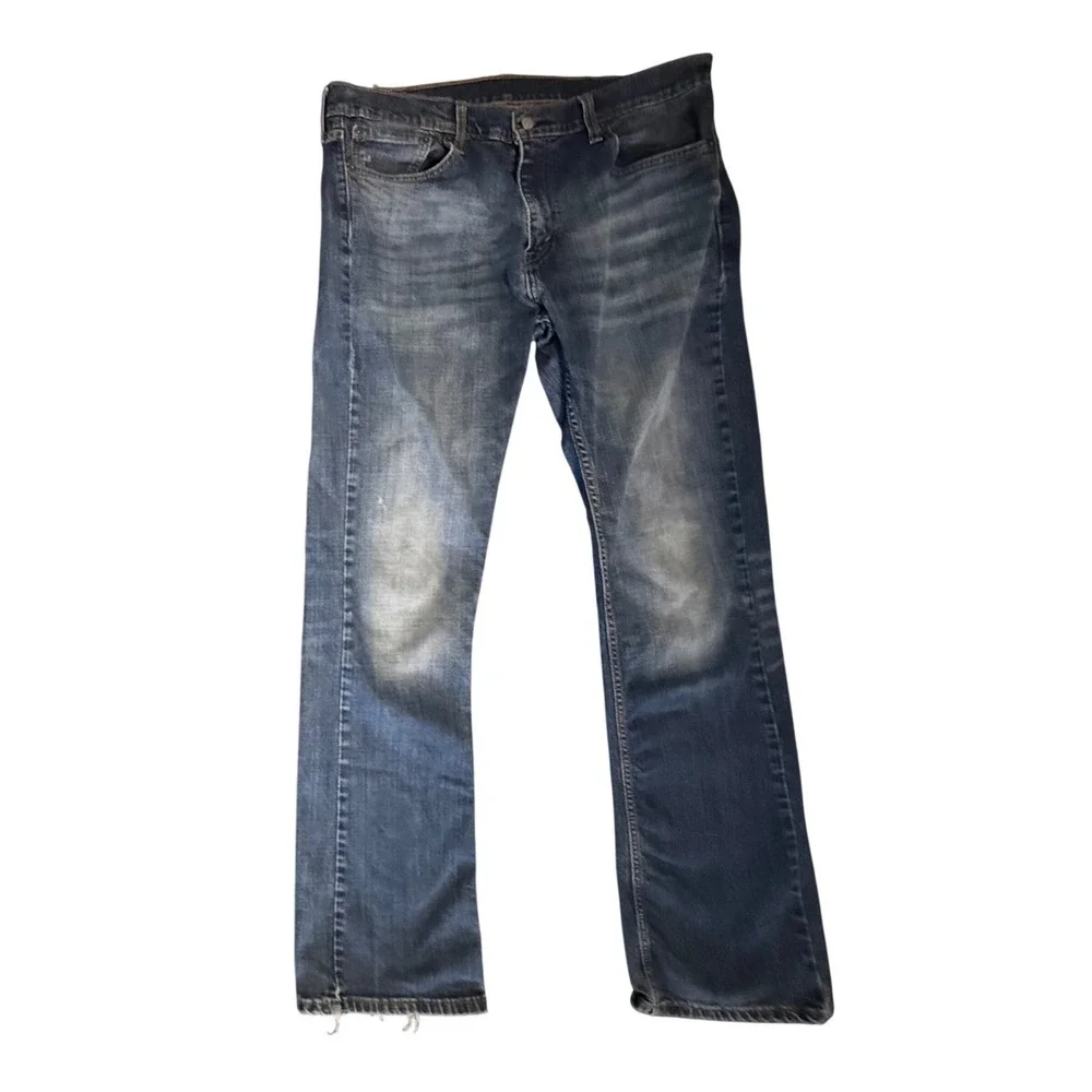 Levis 527 Slim Bootcut Jeans Mens 36x36 Blue Red Tab Stretch Denim